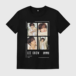 Мужская футболка Lee know stray kids cute