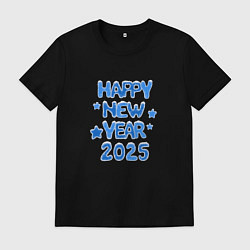 Мужская футболка С новым годом снежная надпись