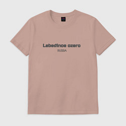 Футболка хлопковая мужская Lebedinoe ozero, цвет: пыльно-розовый
