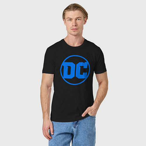 Мужская футболка DC comics logo / Черный – фото 3