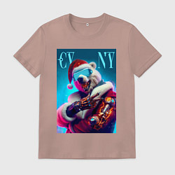 Мужская футболка Cyber new year - bear ai art