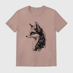 Мужская футболка Лис-андроид