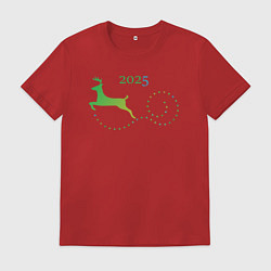 Мужская футболка Новогодний олень 2025 года