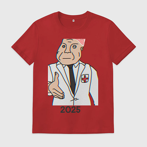 Мужская футболка Дурка новый год / Красный – фото 1