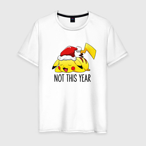 Мужская футболка Pikachu not this year / Белый – фото 1