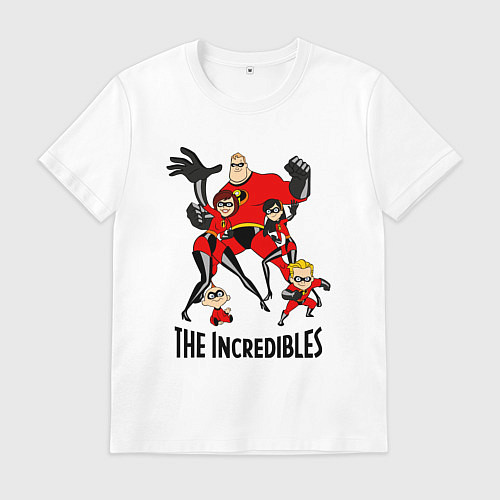 Мужская футболка Суперсемейка персонажи / Белый – фото 1