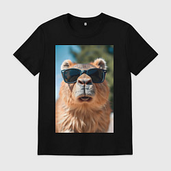Мужская футболка Модная капибара в очках