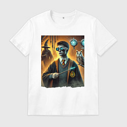 Футболка хлопковая мужская Harry Potter - steampunk fantasy, цвет: белый