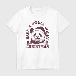 Мужская футболка Панда Дед Мороз