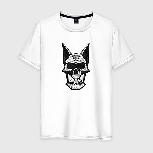 Мужская футболка Skull symbol / Белый – фото 1