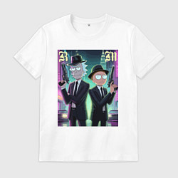Мужская футболка Рик и Морти крутые гангстеры - нейроарт