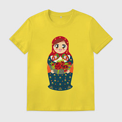 Мужская футболка Матрёшка аниме