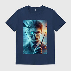 Мужская футболка Harry Potter - wizard with magic stick