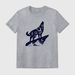 Мужская футболка Космический волк