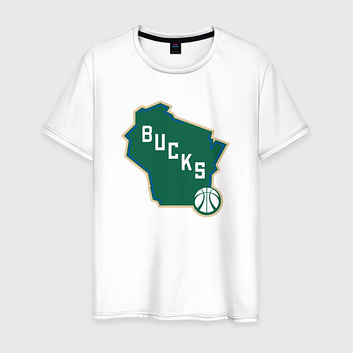 Мужская футболка Bucks team / Белый – фото 1