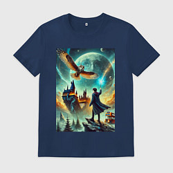 Мужская футболка Harry Potter and owl - Hogwarts