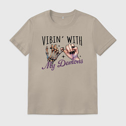 Мужская футболка Vibing with demons