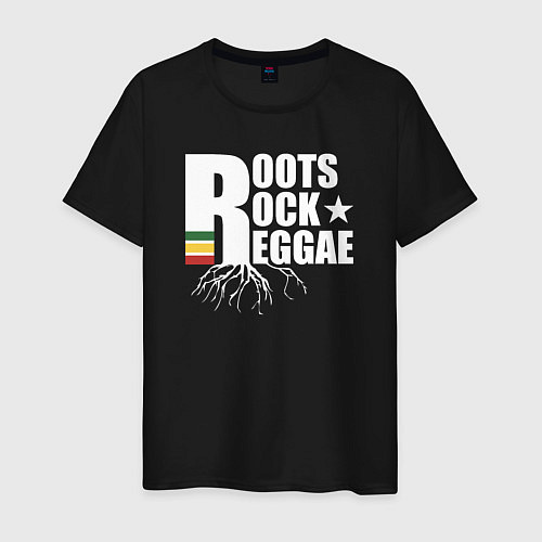 Мужская футболка Roots reggae / Черный – фото 1