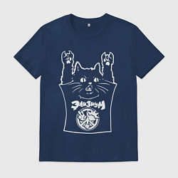 Мужская футболка Элизиум - рок кот