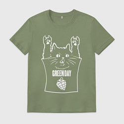 Мужская футболка Green Day - cat rock