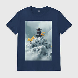 Мужская футболка Тихий японский пейзаж