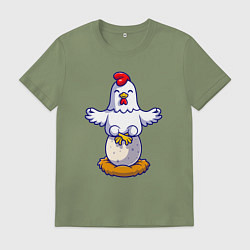 Мужская футболка Куриная йога