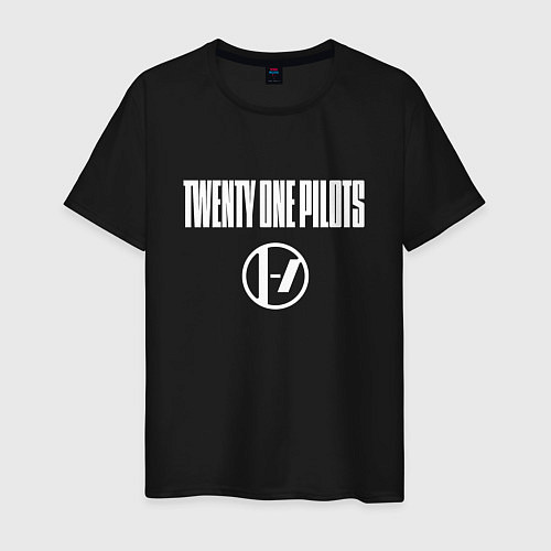 Мужская футболка Twenty one pilots - logo / Черный – фото 1