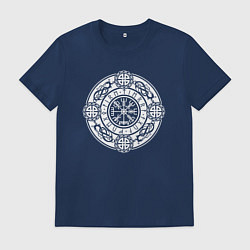 Мужская футболка Компас вегвизир и узлы защиты воина