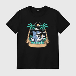 Мужская футболка Акула и лето