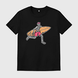 Мужская футболка Скелетик с серфом