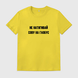 Мужская футболка Не натягивай сову на глобус