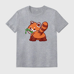Мужская футболка Игривая красная панда