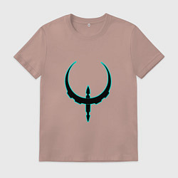 Мужская футболка Чёрно-голубой знак quake