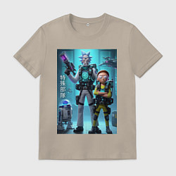 Мужская футболка Rick and Morty - cyber special forces