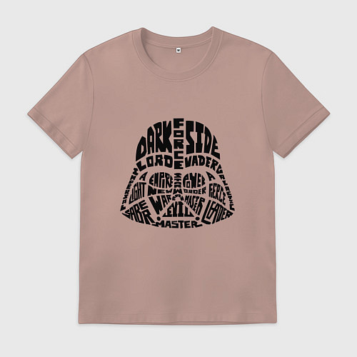 Мужская футболка Dark side / Пыльно-розовый – фото 1