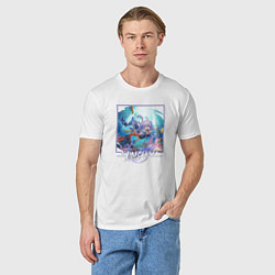 Футболка хлопковая мужская Байлу, цвет: белый — фото 2