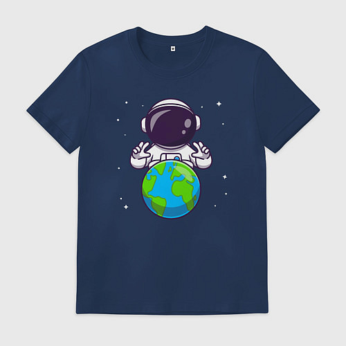 Мужская футболка Моя земля / Тёмно-синий – фото 1