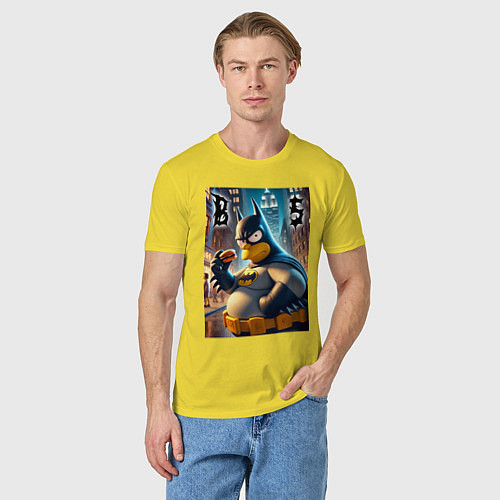 Мужская футболка Batsimpson - ai art fantasy / Желтый – фото 3