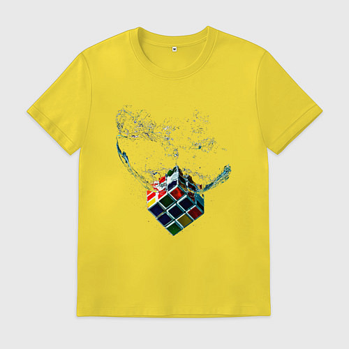 Мужская футболка Рубик в воде / Желтый – фото 1