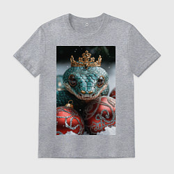 Мужская футболка Новогодняя змея королева