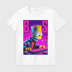 Мужская футболка Bart Simpson - cyber gamer