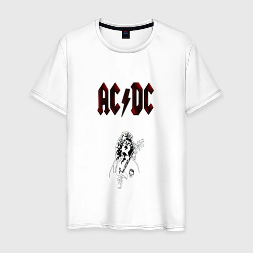 Мужская футболка AcDc - roook / Белый – фото 1