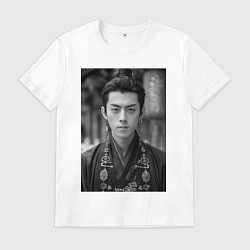 Футболка хлопковая мужская Dylan Wang актер, цвет: белый