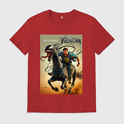 Мужская футболка Eddie rides a symbiote horse - Venom 3