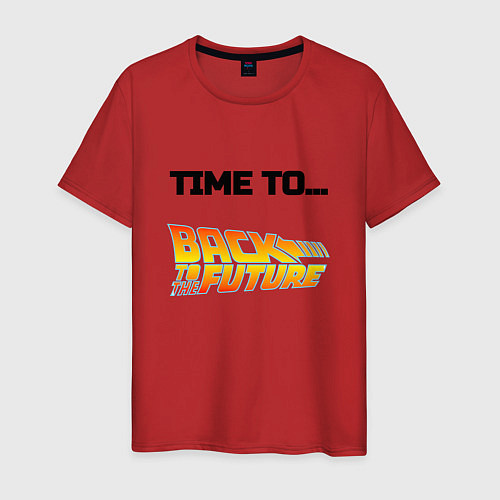 Мужская футболка Time to back to the future / Красный – фото 1