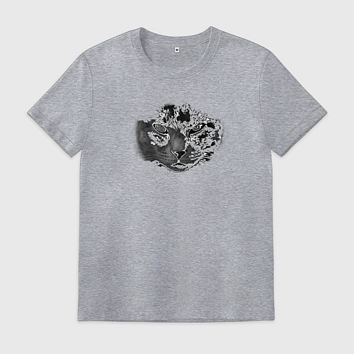 Мужская футболка Кот t-1000 / Меланж – фото 1