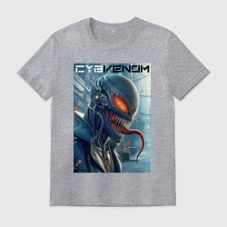 Мужская футболка Перерождение ядовитой слизи в киберпанк - Веном