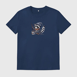 Мужская футболка Енот колдует Гарри Поттер пародия