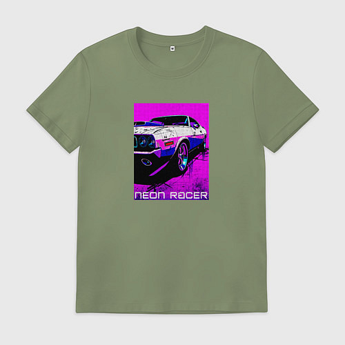 Мужская футболка Neon racer / Авокадо – фото 1