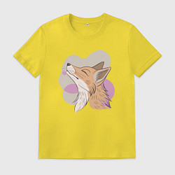 Мужская футболка Лиса с улыбающимся выражением морды